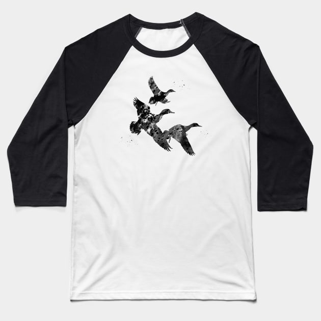 Duck Baseball T-Shirt by erzebeth